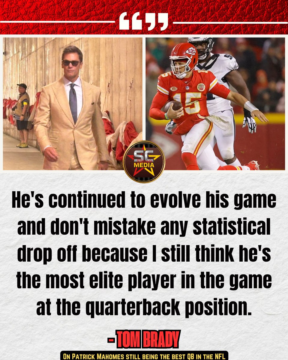 #TomBrady, on #PatrickMahomes still being the best QB in the #NFL. 

via | NFL on FOX broadcast
