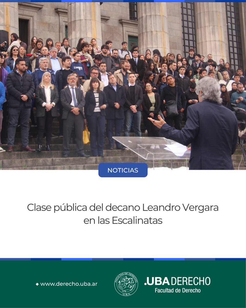 📢📰🎥 Clase pública del decano Leandro Vergara en las Escalinatas ➡️ bit.ly/4nBilSn

#NoAlVeto #LeyDeFinanciamientoUniversitario