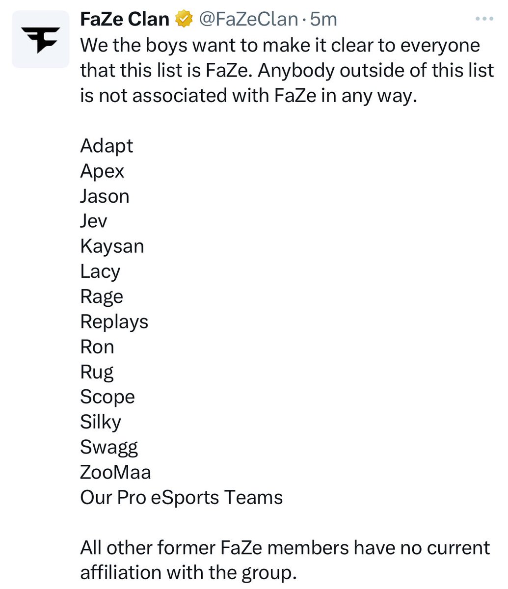 JakeSucky's tweet photo. It appears Temperrr is no longer a part of FaZe Clan https://t.co/IzHvKDtATC