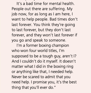 RIP Ricky 'The Hitman' Hatton 🥊

He featured in our magazine several times and his advice feels more important than ever 🖤