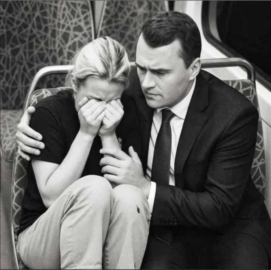 This image pisses me off.

Charlie Kirk was an outspoken pro-Russia pundit. He was anti Ukraine and his influence helped to advance the destruction of her home.

Would he actually comfort her?
Would she want to be comforted by him?

These people are fucking delusional.