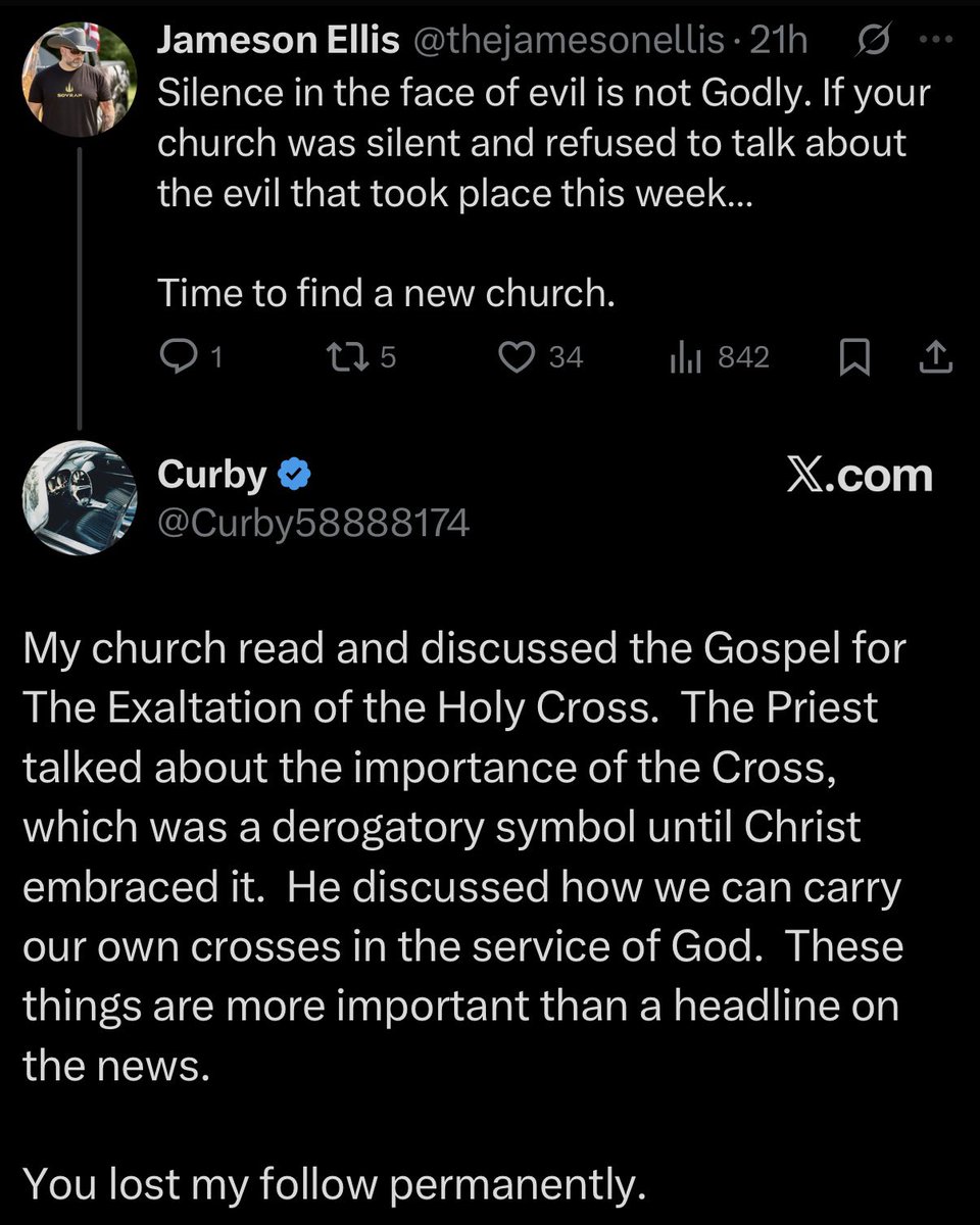 What his priest said about carrying the cross wasn’t wrong… but isn’t that the overarching message of the Gospel anyway?

And if not the Gospel, what else should be preached in our churches?

Here’s my conviction…

Silence on present evil isn’t faithfulness - it’s avoidance.