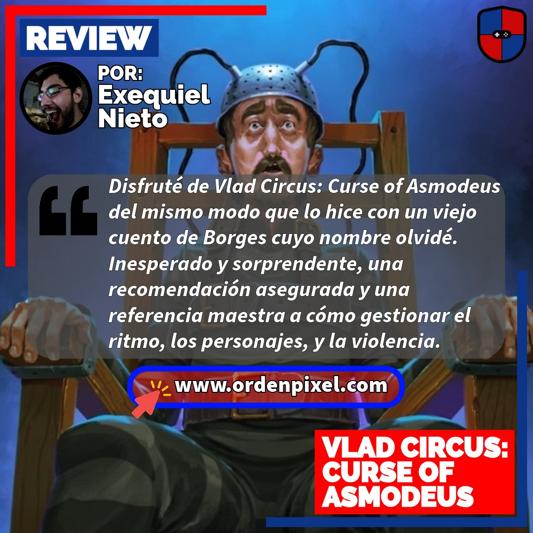 OrdenPixel's tweet photo. ✏️#Review Vlad Circus: Curse of Asmodeus
Indiesruption nos lleva nuevamente al rincón más oscuro de la mente humana en una obra breve y exquisita que presume de una narrativa fantástica.
@indiesruption @blowfishstudios #vladcircus https://t.co/k86dcIv3oP