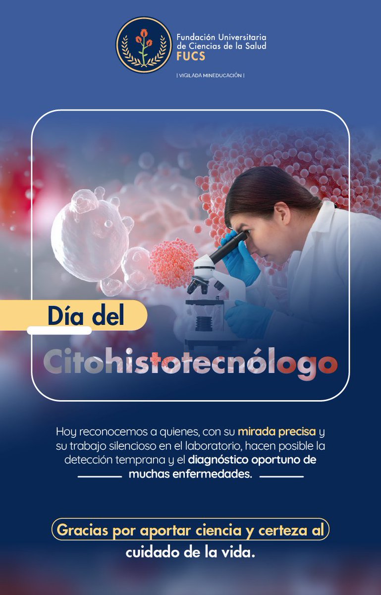 ¡Feliz Día del Citohistotecnólogo!

Hoy celebramos a quienes preparan, identifican y traducen lo que el microscopio revela. Su pericia sostiene decisiones clínicas y salva tiempo vital. 

#Salud #Ciencia #Citohistotecnología #SoyFucs #SistemadeBibliotecasFucs