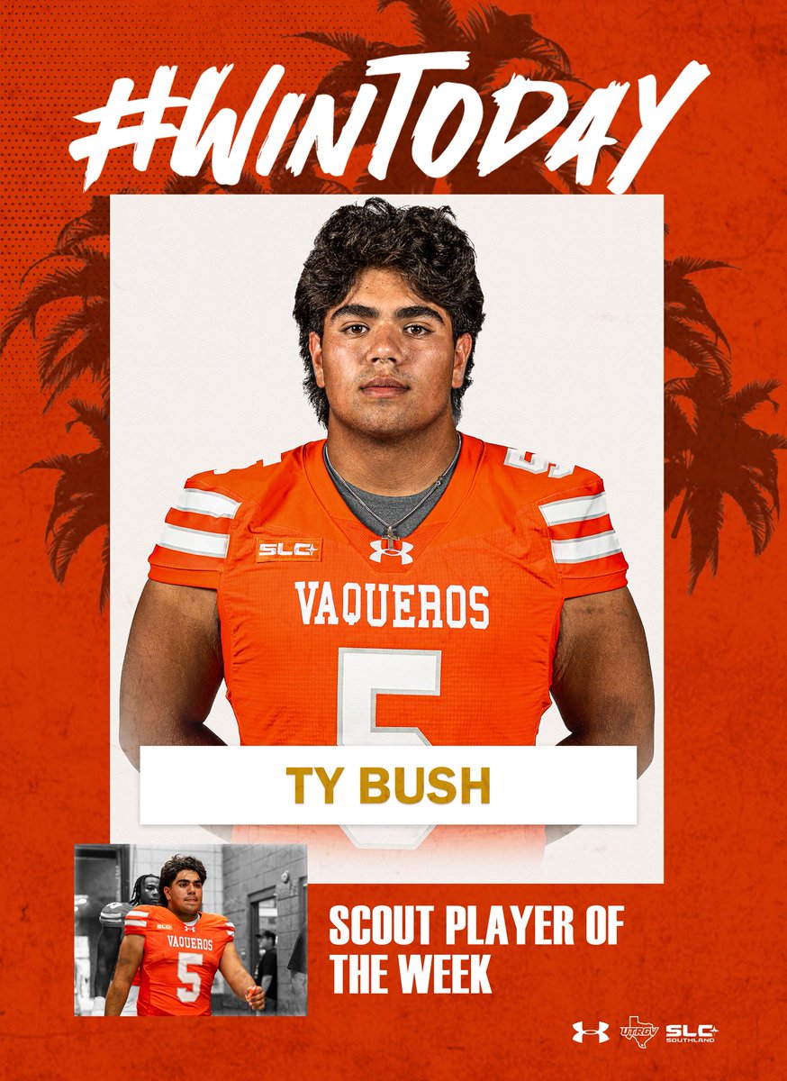 UTRGVFootball's tweet photo. Congratulations to our Scout Team Players of the Week from Week 3! ✌🏽
@mata_abdon 
@Zg22910 
@T_BUSH5_ 
#WinToday | #AlwaysCompete https://t.co/flRH1KKrUh
