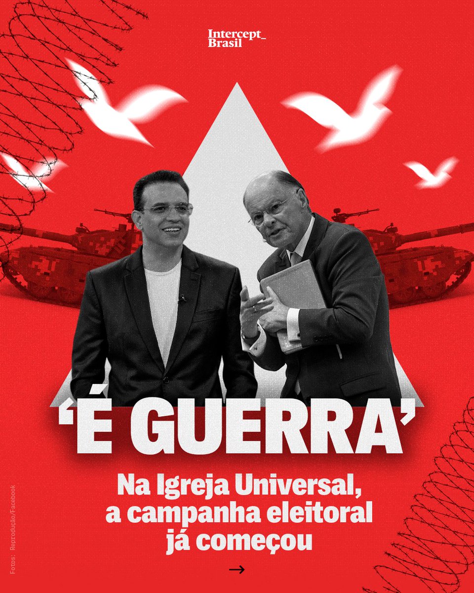 TheInterceptBr's tweet image. A campanha de 2026 já começou. Seu objetivo é claro: impedir a vitória da esquerda. Documentos revelam que a máquina política da Universal já inclui relatório com títulos de eleitor dos fiéis, grupos de WhatsApp e visitas de oração. É ‘guerra espiritual’, diz bispo responsável…