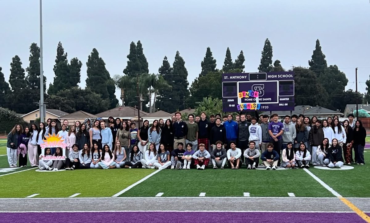 Senior Sunrise 9/15.🌅 Class of 2026.💜 #GoSaints