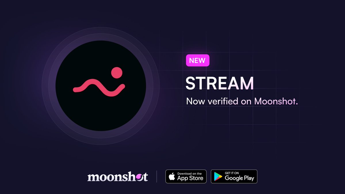 streamdotfun ($STREAM) is now verified on Moonshot.