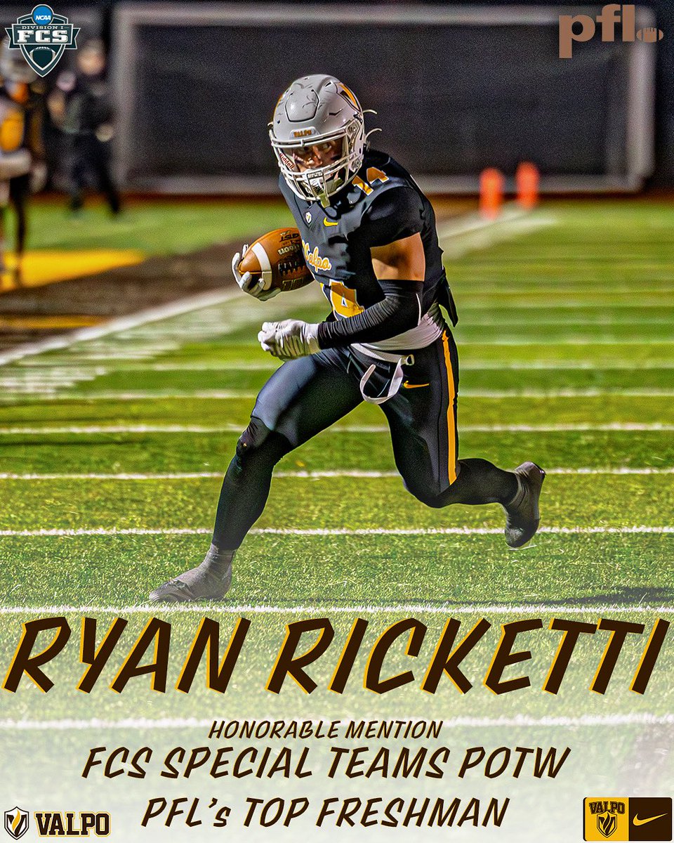 Big Day for 1️⃣4️⃣‼️

✅FCS Honorable Mention Special Teams POTW
✅PFL’s Top Freshman of the Week

#FIGHT_VU | #GOVALPO