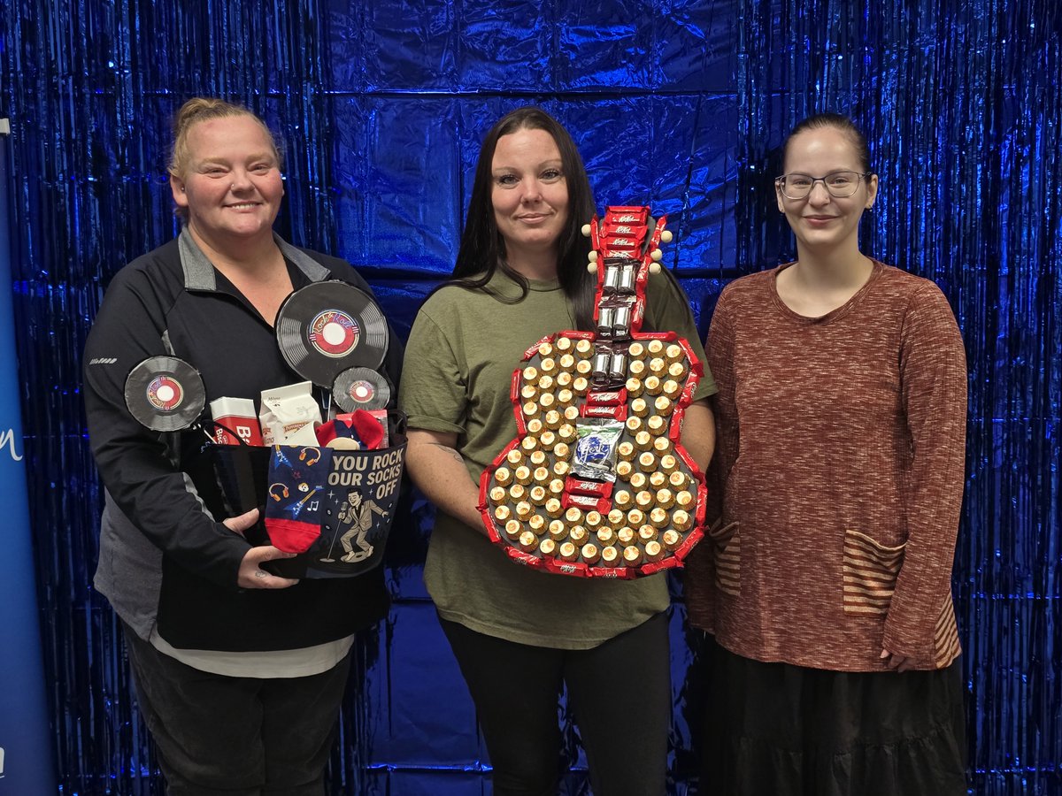 beaconcu's tweet photo. 🎉 Congrats to Tiffany Noble! 🎉
 She was the lucky winner of our candy guitar and basket from the #Rochester  South Member Center’s Riley fundraiser. 🍬🎸💙 Thank you to everyone who supported this sweet cause! #BeaconCreditUnion #RileyFundraiser https://t.co/KELGXHsqWo