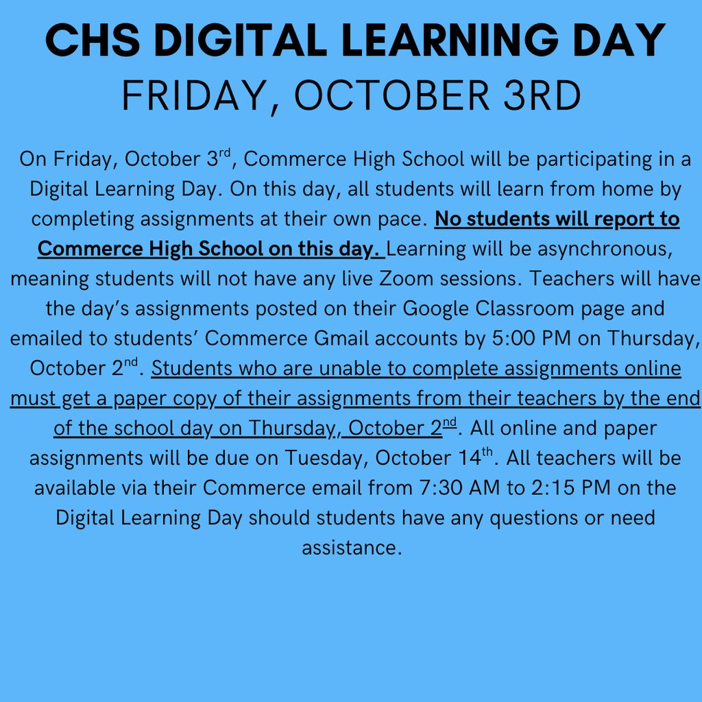 Commerce High School tweet media