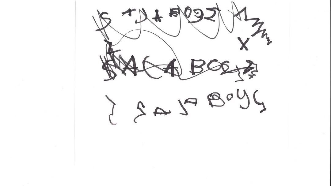 Renoodlepoodle's tweet photo. This is Baby Saja's canonical writing btw.... https://t.co/te1cXaC9vK