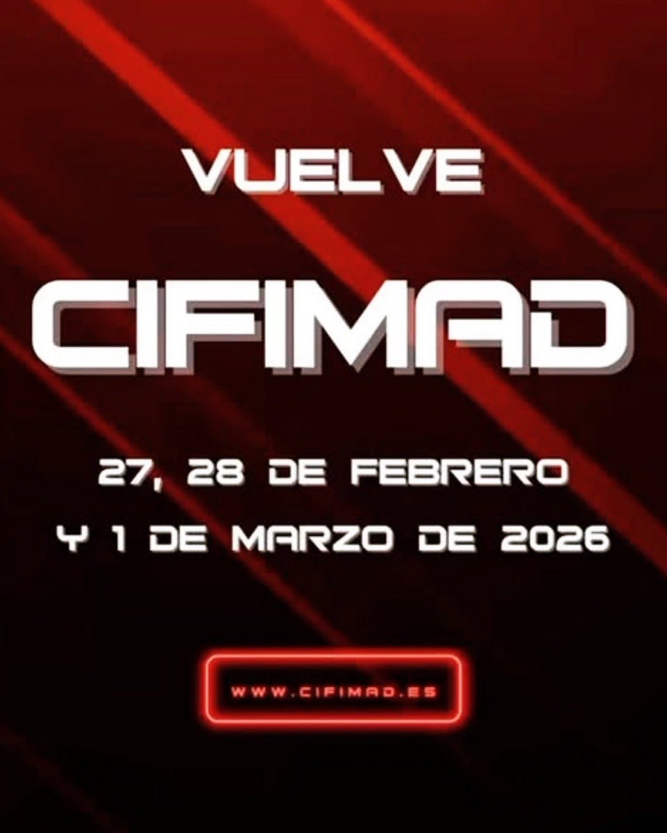 bobafettloot's tweet photo. 🔥 La CIFI-MAD vuelve en 2026 con más fuerza, fantasía y ciencia ficción. Tres días llenos de eventos harán temblar tu lado friki: cosplays, invitados, charlas, concursos, merch y pura comunidad fan.
🗓 27/2 – 1/3 2026
👉 @CifiMad y https://t.co/EWiSwiSnR6
#CiFiMad #CiFiMad2026 https://t.co/nCqNgfVesI