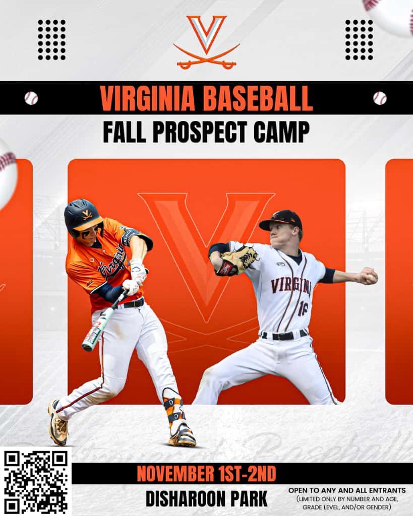 Come camp with the Hoos ⛺️

Our Fall Prospect Camp is right around the corner and it's your chance to be evaluated by the new staff! 

Sign up here 👉 cavalierbaseballcamps.org

#GoHoos