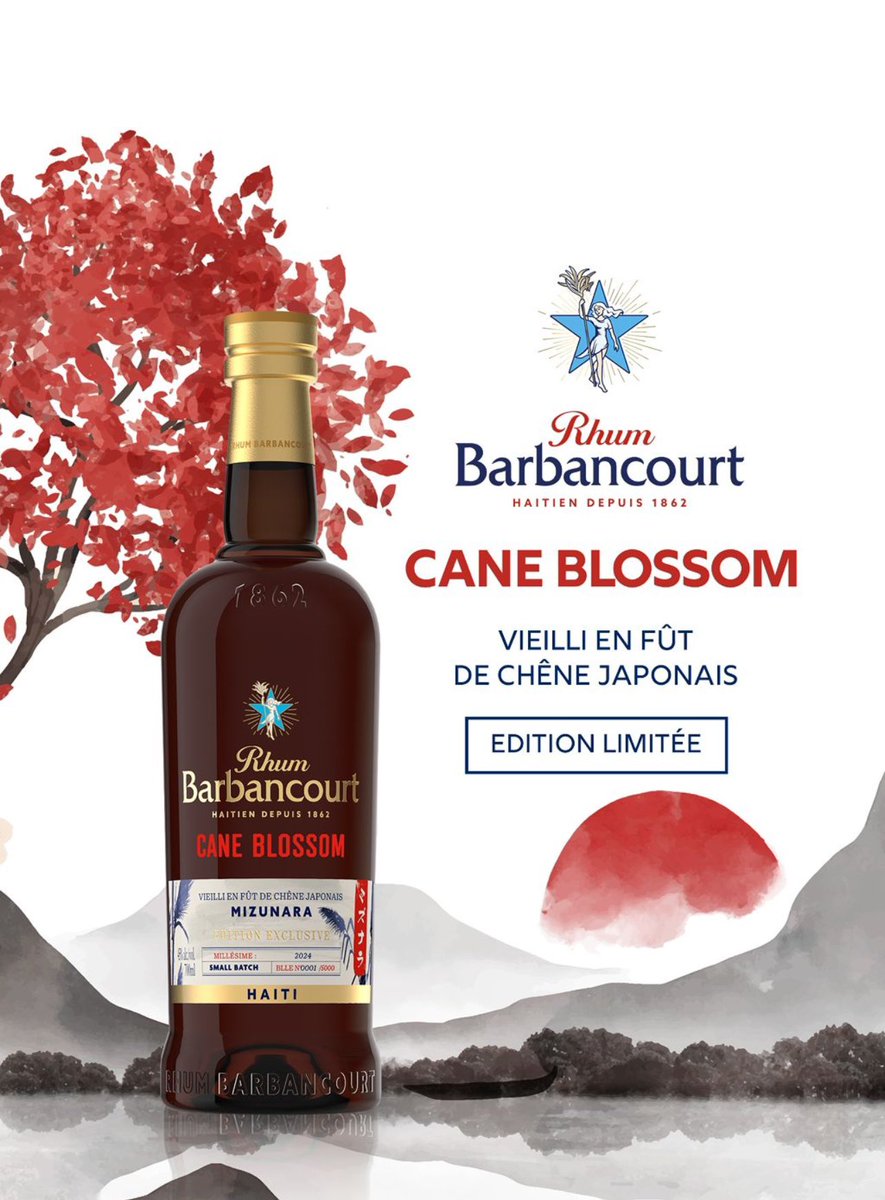 Barbancourt signe le retour de Cane Blossom! 
Cette édition limitée exclusive dévoile une alliance inédite : la richesse du rhum haïtien sublimée par un rare finish en fûts japonais Mizunara. 
Deux cultures d’exception pour une expérience sensorielle unique.
Collectionneurs à vos
