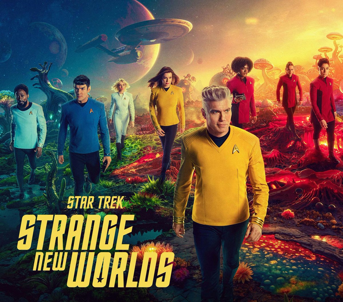 <a href="/GeeksAssembled/">Geeks Assembled</a> discuss #StarTrekStrangeNewWorlds season three #CaptainPike #MrSpock #AnsonMount #EthanPeck #SciFi #Adventure #Drama #Fantasy anyone who wants to take part in our vidcasts or join our group, contact us #Share #Follow #Reviews #Subscribe youtu.be/IDJ_x7IKoDA?si…
