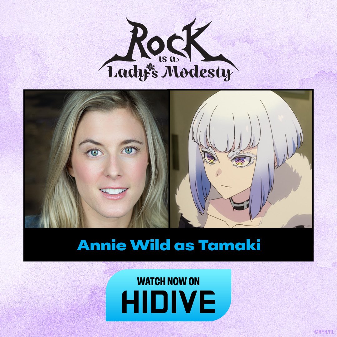 The English dub voices behind your favorite band are here 🤘🎸🥁🎹🎤

Watch new dub episodes of #RockIsALadysModesty every Wednesday on HIDIVE!