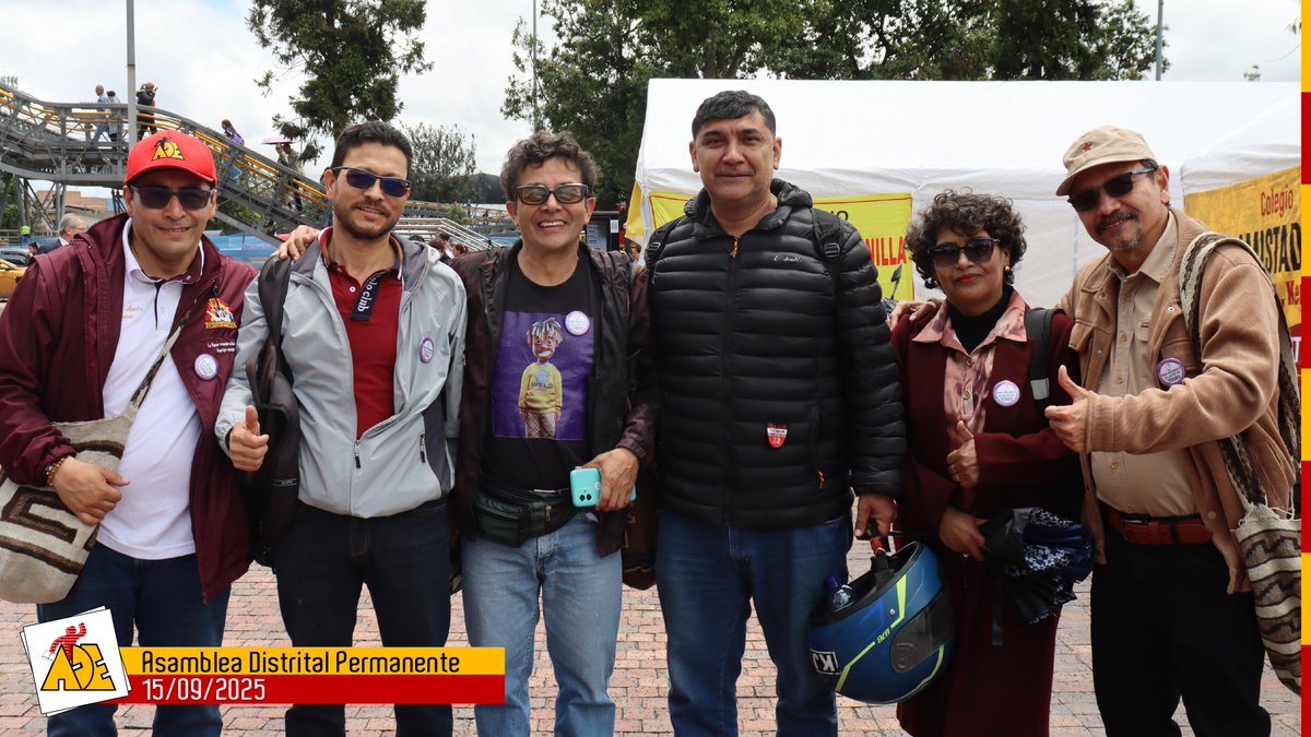El Comité Ejecutivo de FECODE hoy hizo presencia en firme para acompañar la Asamblea Distrital Permanente de la <a href="/adebogota/">ADE 🇵🇸</a>. El mandato del magisterio colombiano se hace sentir: ¡No a los descuentos, sí a la defensa del derecho a la protesta"!