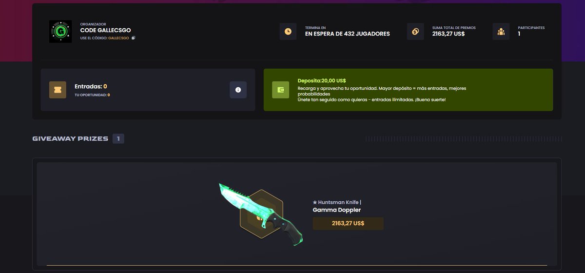 💚 NUEVO SORTEITO EN <a href="/keydropcom/">Key-Drop.com</a>  💚

key-drop.com/es/giveaways/u…