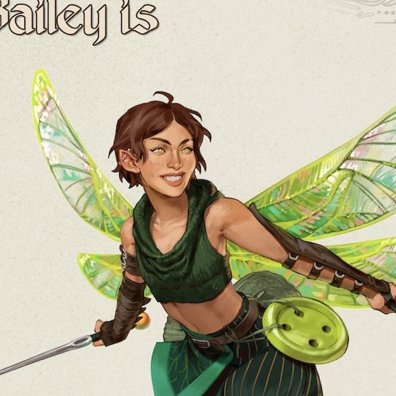 Atlas_basil's tweet photo. So excited for Laura baileys new character: Laura Bailey but tiny and fae https://t.co/xnvQEGUs0Q