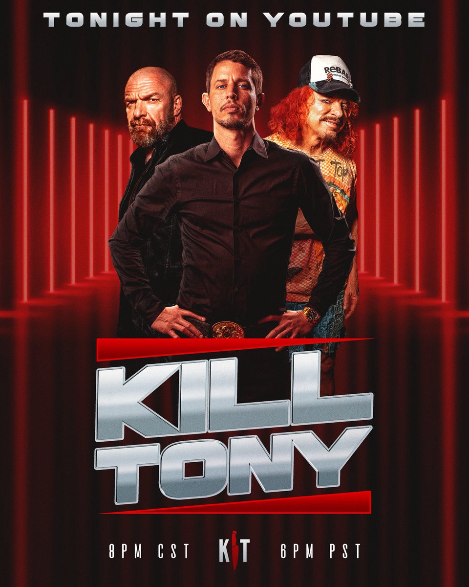 TripleH's tweet image. Tune in tonight after #WWERaw for my @KILLTONY debut…this episode might have more characters than we have at @WWE! 

@TonyHinchcliffe