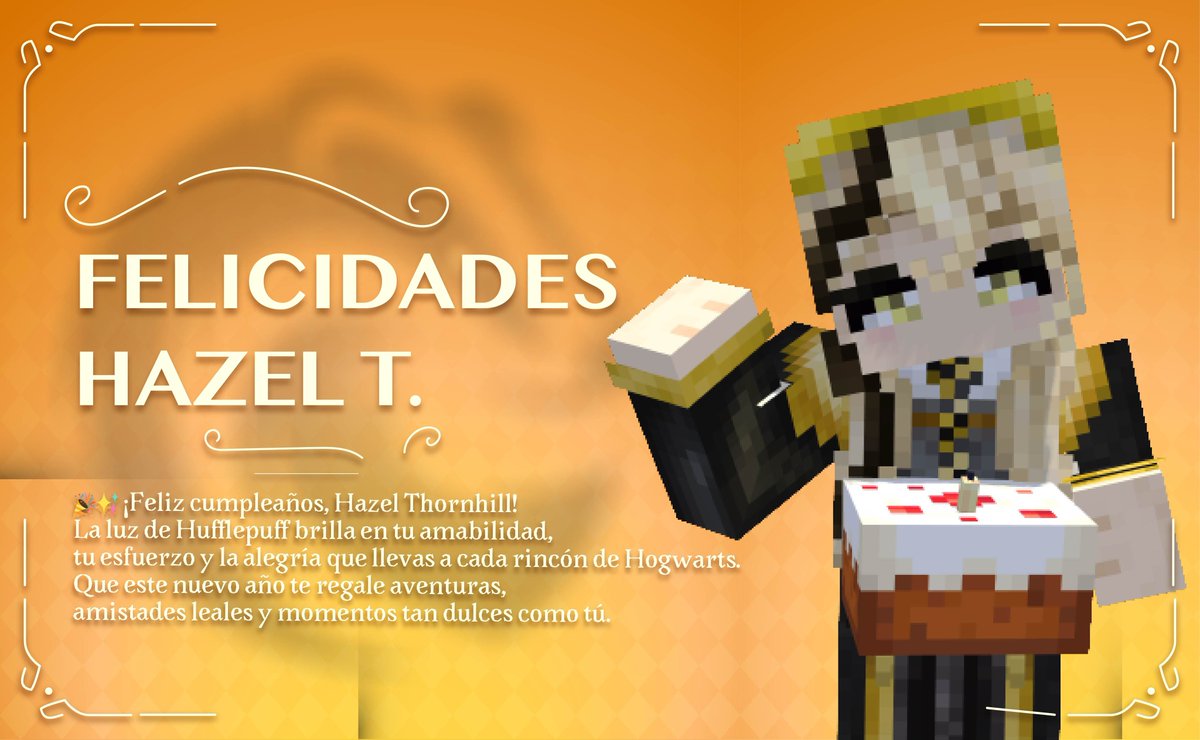 🔥🪄 ¡Hazel Thornhill, orgullo de Hufflepuff!
Hoy los hechizos brillan más fuerte,
la Sala Común resplandece y la magia celebra contigo.
Que este año te traiga aventuras legendarias
y victorias dignas de un héroe. 💛🦡✨

Feliz cumpleaños 🎂🎉 te mandamos muchos abrazos 🌌

🖼️: