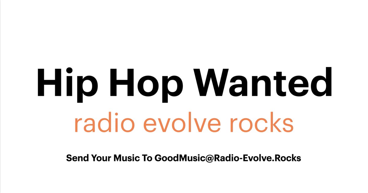 Radio Evolve's Hip Hop Hour is looking for new and emerging hip hop artists to feature on the station!

Please email an MP3 music file with metadata included to goodmusic@radio-evolve.rocks 

#TuneIn - radio-evolve.rocks

#hiphop #hiphopculture #goodmusic #hiphopradio
