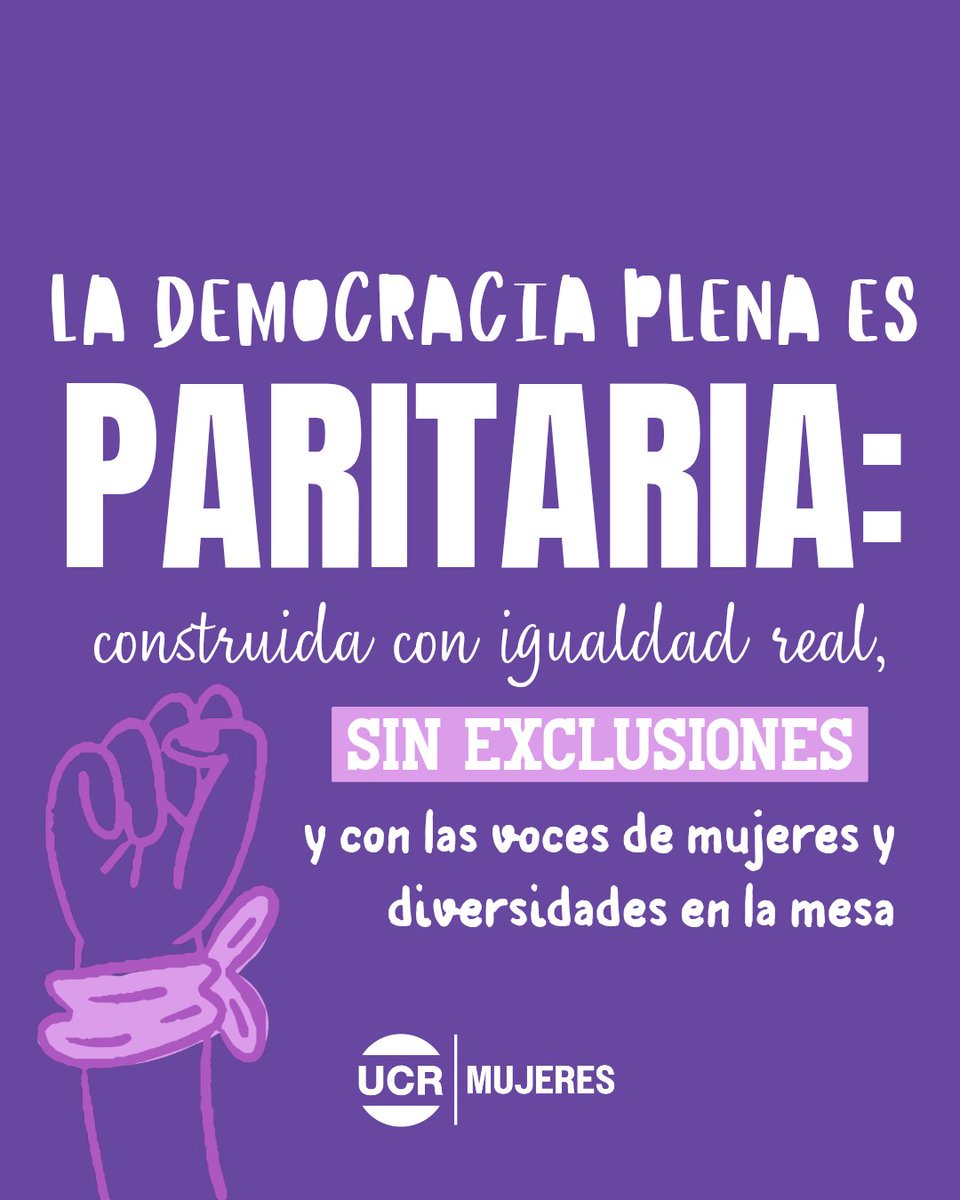 La democracia será plena cuando sea paritaria ✊🏼💜
Igualdad real, sin techos ni exclusiones, con mujeres y diversidades en cada mesa de decisión.
#DemocraciaParitaria #ProyectoElvira