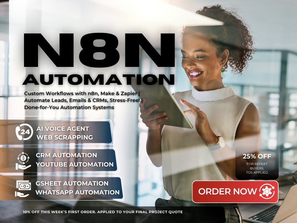 XimeonLeo's tweet photo. A client was stuck wasting hours on repetitive tasks. I built automations with n8n + https://t.co/m6dsn8Tu3D → AI agents, chatbots &amp; YouTube workflows. It freed their team to focus on growth. Now you can access it too 👇
👉 https://t.co/jnkwJZK4jk https://t.co/CoGuuqLbgU
