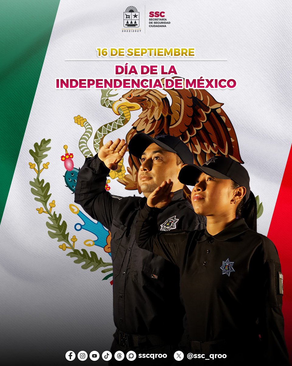 🇲🇽 ¡Hoy conmemoramos la libertad y la historia!

Este 16 de septiembre conmemoramos el inicio de la lucha por la independencia de México.

#ServiryProteger