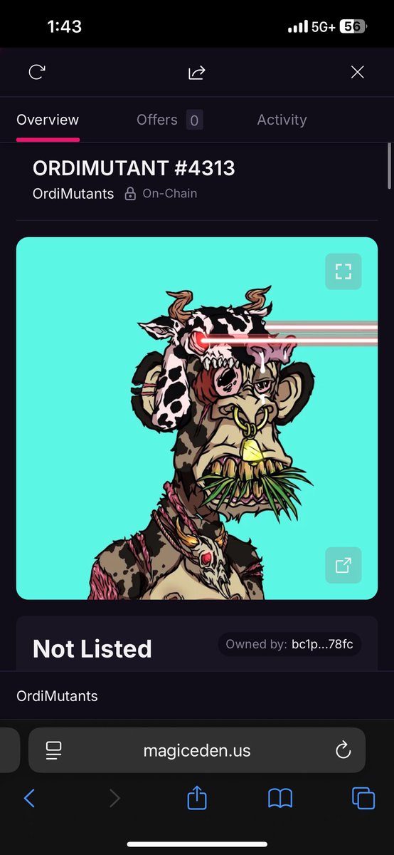 Got a broom handy? <a href="/OrdiMutants/">🧪OrdiMutants</a> floor has some bangers listed right now, not this one of course cuz this is mine 😅😅
Don’t miss out on the best bunch of people behind this community, floors gonna keep going up with or without you