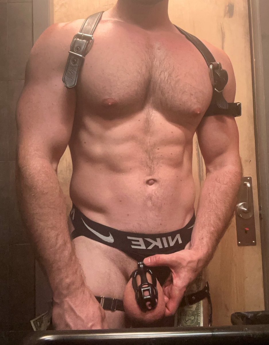 It’s liberating for a fucktoy like me to be fully owned, used and controlled. I love how this cage transforms me into a horny, desperate f@ggot, ready to serve. It brings me closer to my true self: an object for men to use 🔐