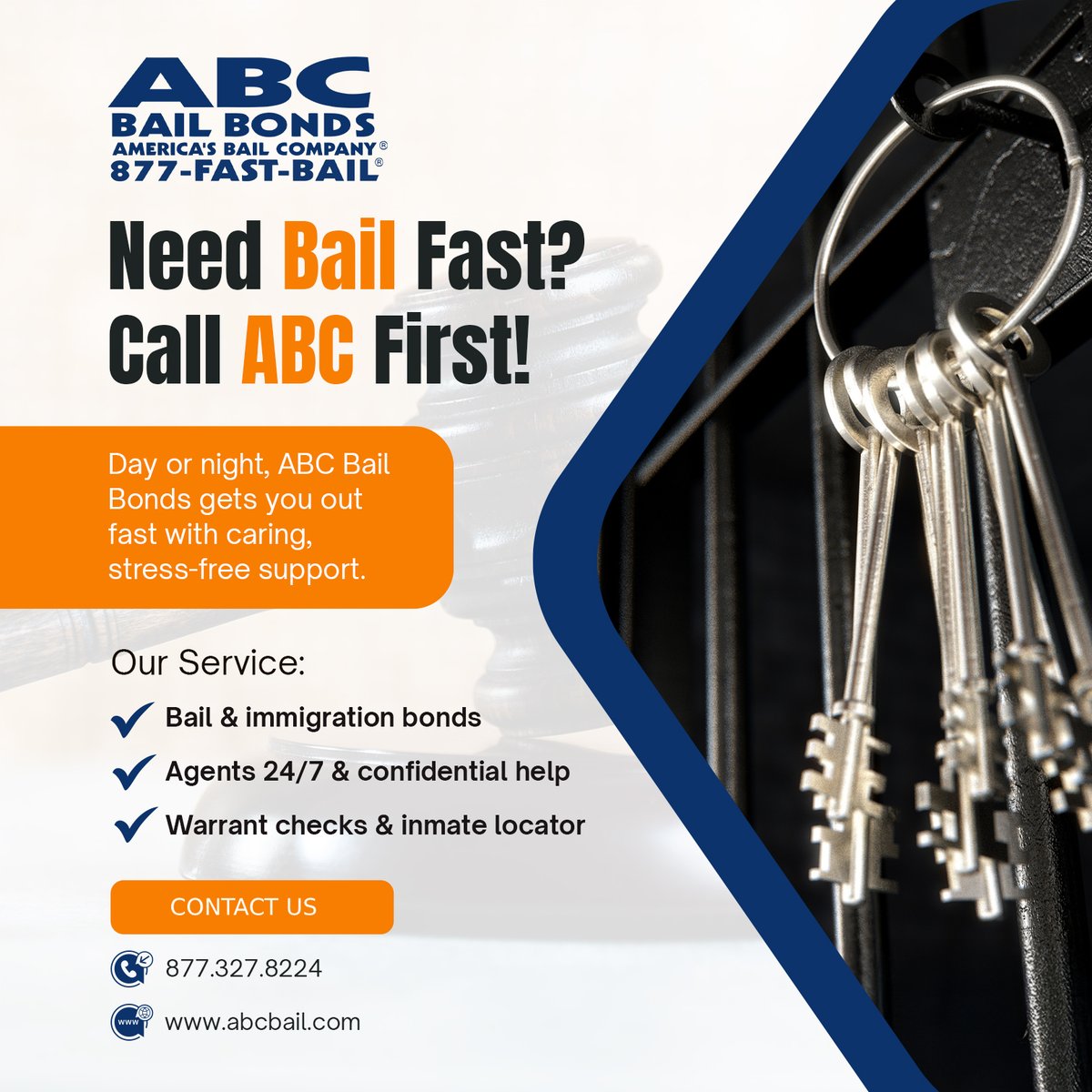 ABCBAIL's tweet photo. Day or night, ABC Bail Bonds is here to help you through the bail process quickly and stress-free. With decades of experience and trusted agents across Pennsylvania, we provide fast, confidential support when you need it most. Call 877-FAST-BAIL® today—get out fast with ABC! https://t.co/pX2LaRBnTb
