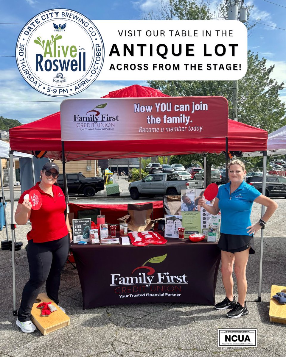 FamilyFirst_GA's tweet photo. 🎶This Thursday (9/18), follow the music to the Antique's Lot across from the stage to visit with your FFCU representatives! We have the hand fans to keep you cool and the bubbles to keep the kids entertained 🫧 #Since1930 https://t.co/32HVZr0iIB