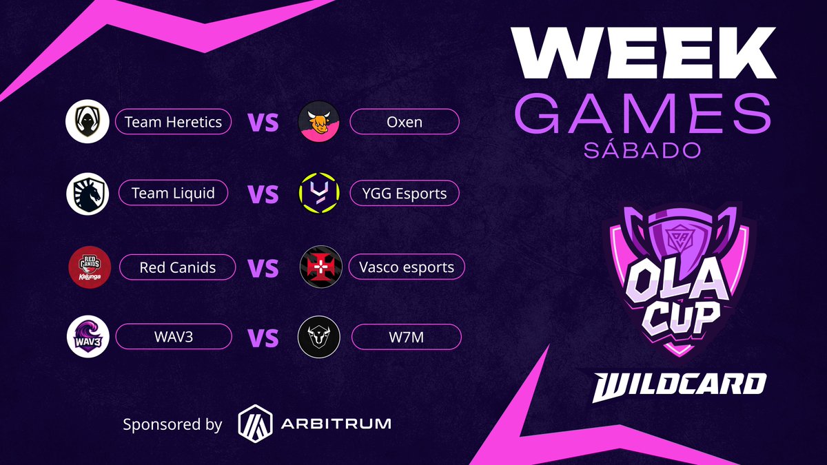 ¡CALENDARIO OLA CUP! 🏆

¡Esta semana tendremos una emocionante DOBLE FECHA! 
Los encuentros se jugarán el viernes y sábado.

¡Ya podés votar tus predicciones para la semana 3! 👇
olagg.io/es/polls/OLA-C…