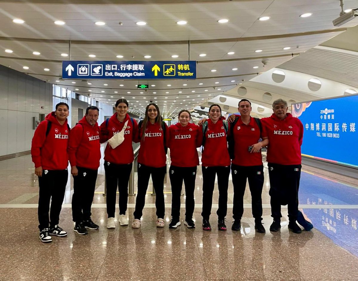 conadeoficial's tweet image. La selección femenil de basquetbol 3x3 arriba a China, donde competirá en la Copa Mundial Sub-23 Xiong&apos;an 2025 del 17 al 21 de septiembre. 🏀

👉 El equipo está conformado por: Regina Espinosa, Laura Plascencia, Loriette Maciel y Carolina Lucero.