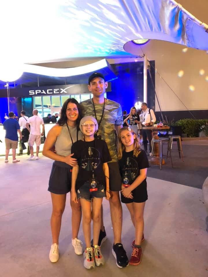 Four years ago today was the launch of <a href="/inspiration4x/">Inspiration4</a>. It’s one of the best memories we have as a family. Thank you <a href="/rookisaacman/">Jared Isaacman</a> <a href="/ChrisSembroski/">Chris “Hanks” Sembroski</a> <a href="/DrSianProctor/">Dr. Sian “Leo” Proctor</a> <a href="/ArceneauxHayley/">Hayley Arceneaux</a> for inspiring the world and showing kids like Liv that dreams you never knew existed are possible!