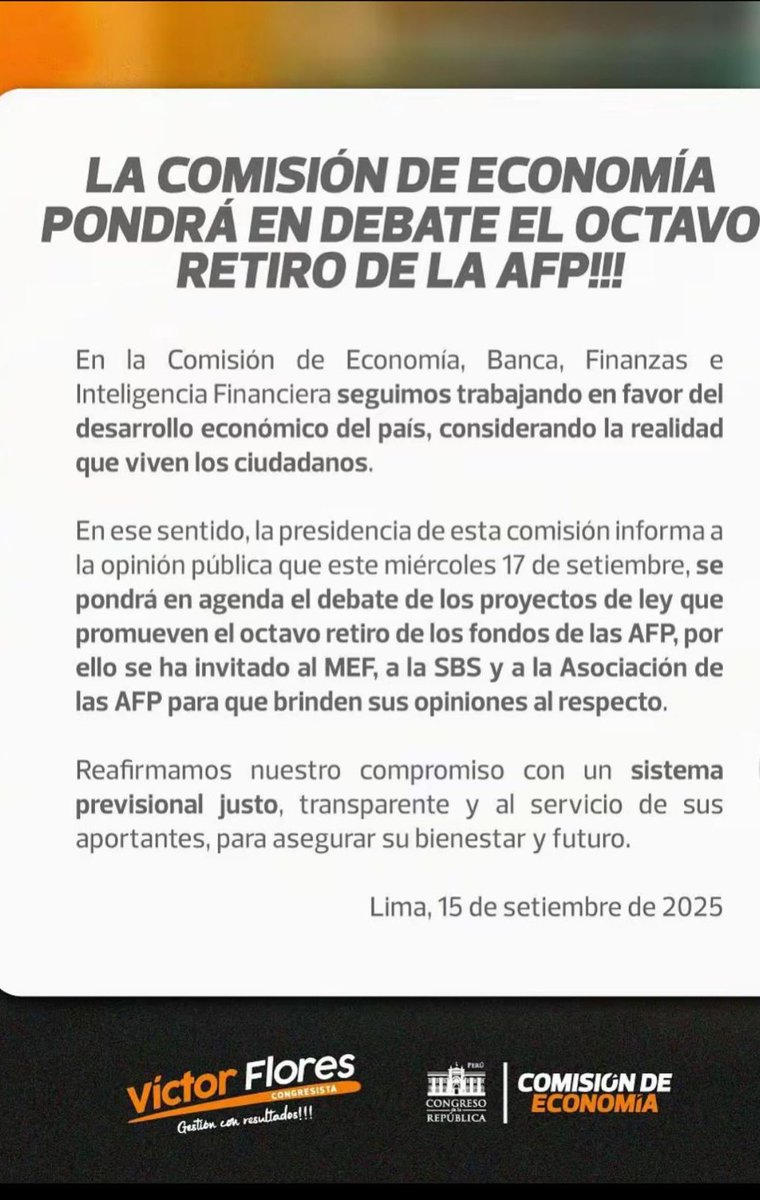 Estaremos presente todo los autores de los Proyectos de ley de retiro de las 4 UITs.