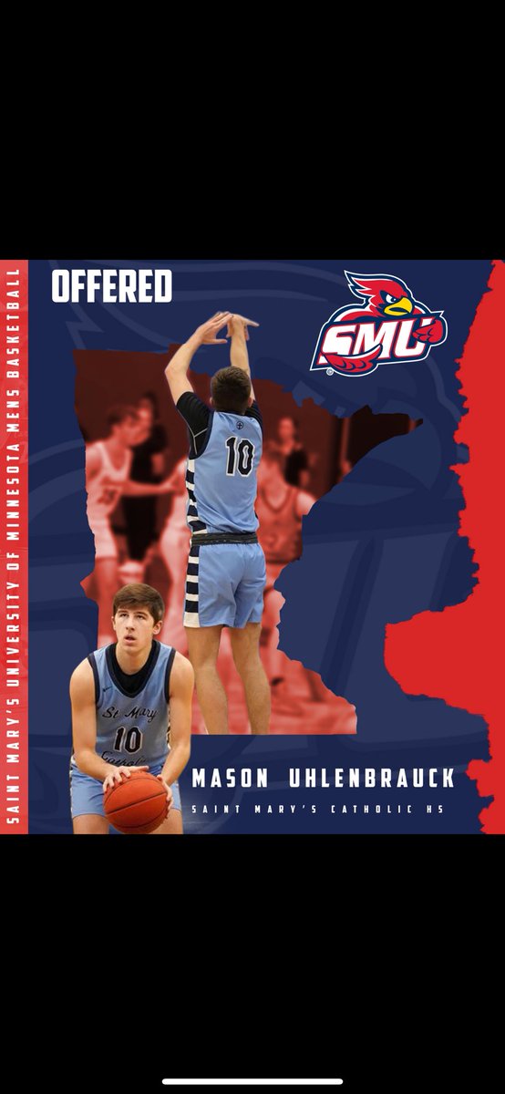 After a great campus visit I am excited to have received an offer from St. Mary’s University of Minnesota. Thank you to <a href="/coachnickbobb/">Nick Bobb</a> and <a href="/McDermottAdam/">Adam McDermott</a> for a great day.