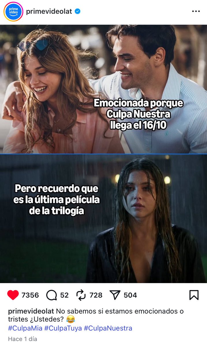 fleaflopi's tweet image. El sentir d e todo el fandom #Culpable en Prime Vídeo Latam
#Culpanuestra