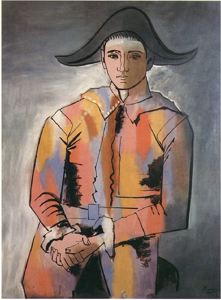 Harlequin with his hands crossed (Jacinto Salvado), 1923 #artbots #picasso