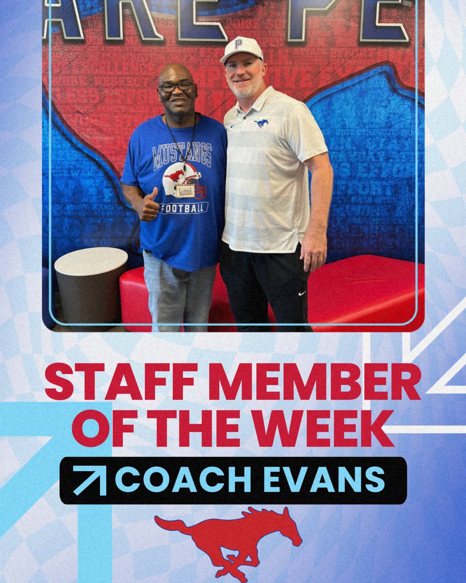 We are lucky to have Coach Evans as our Mustang Football Staff Member of the Week and have him speak with our athletes on Friday 

#isi #staffoftheweek