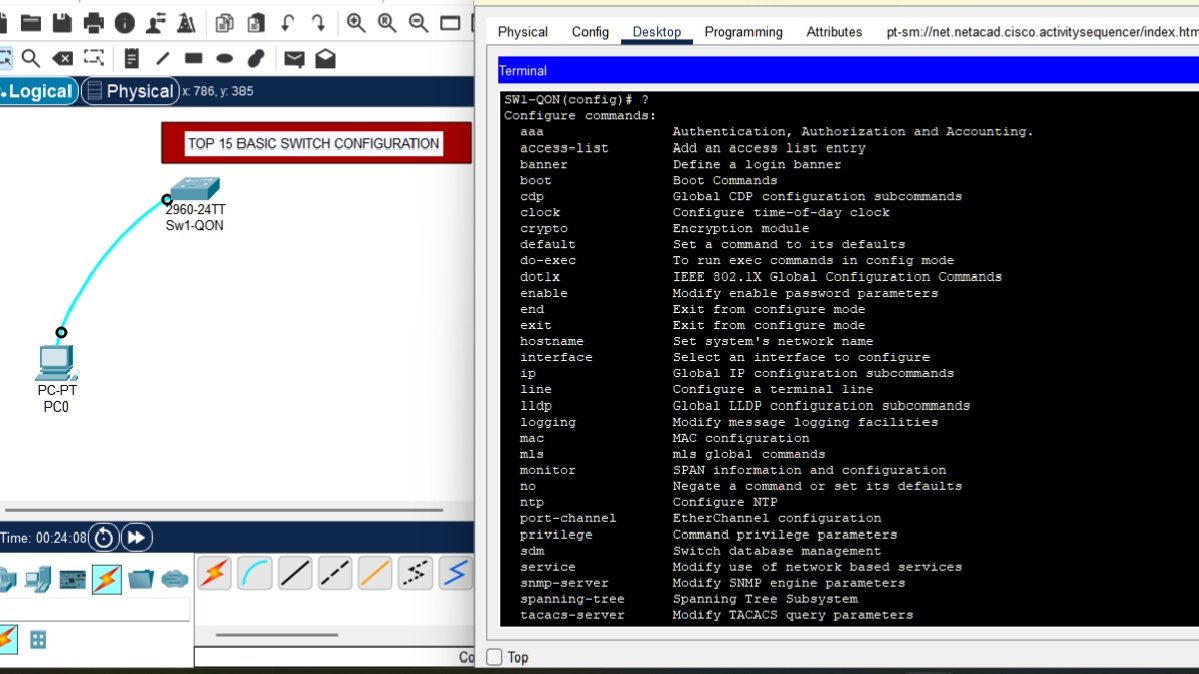 NetworkQueenX's tweet image. Just finished documenting 15+ basic switch configs in Packet Tracer.
I’ve included commands, purposes, and tips for beginners &amp;amp; pros alike.

Want the PDF? I’ll drop it on my Telegram channel soon  #CCNA #Networking #TechLabs22🗺️🔥🌊
