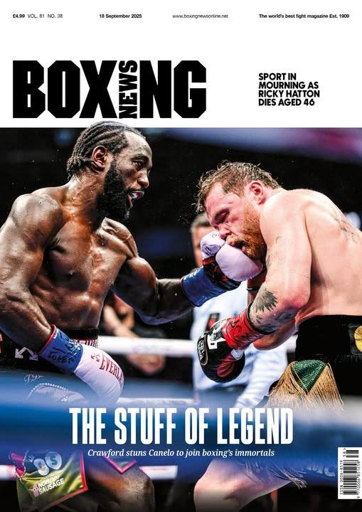 While Crawford is our cover star this week, rest assured next week’s <a href="/BoxingNewsED/">Boxing News</a> will pay full respects to Ricky Hatton, with tributes, memories and reaction, and, of course, the front cover. The extra time will allow us to give our best efforts to this important task.