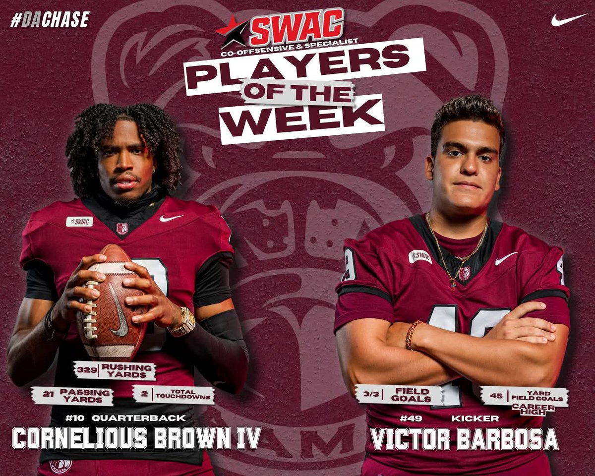 Shout out to Quad and Victor!! <a href="/AamufbR/">Alabama A&M Football</a> #DACHASE