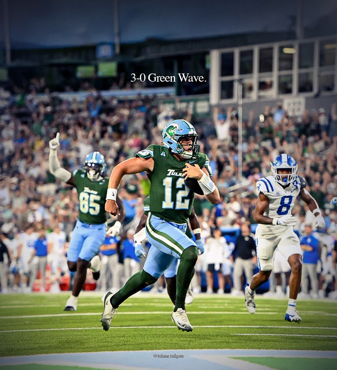 TailgateTulane's tweet photo. 3-0, Green Wave. Ole Miss this Saturday https://t.co/dacoq3pTG7
