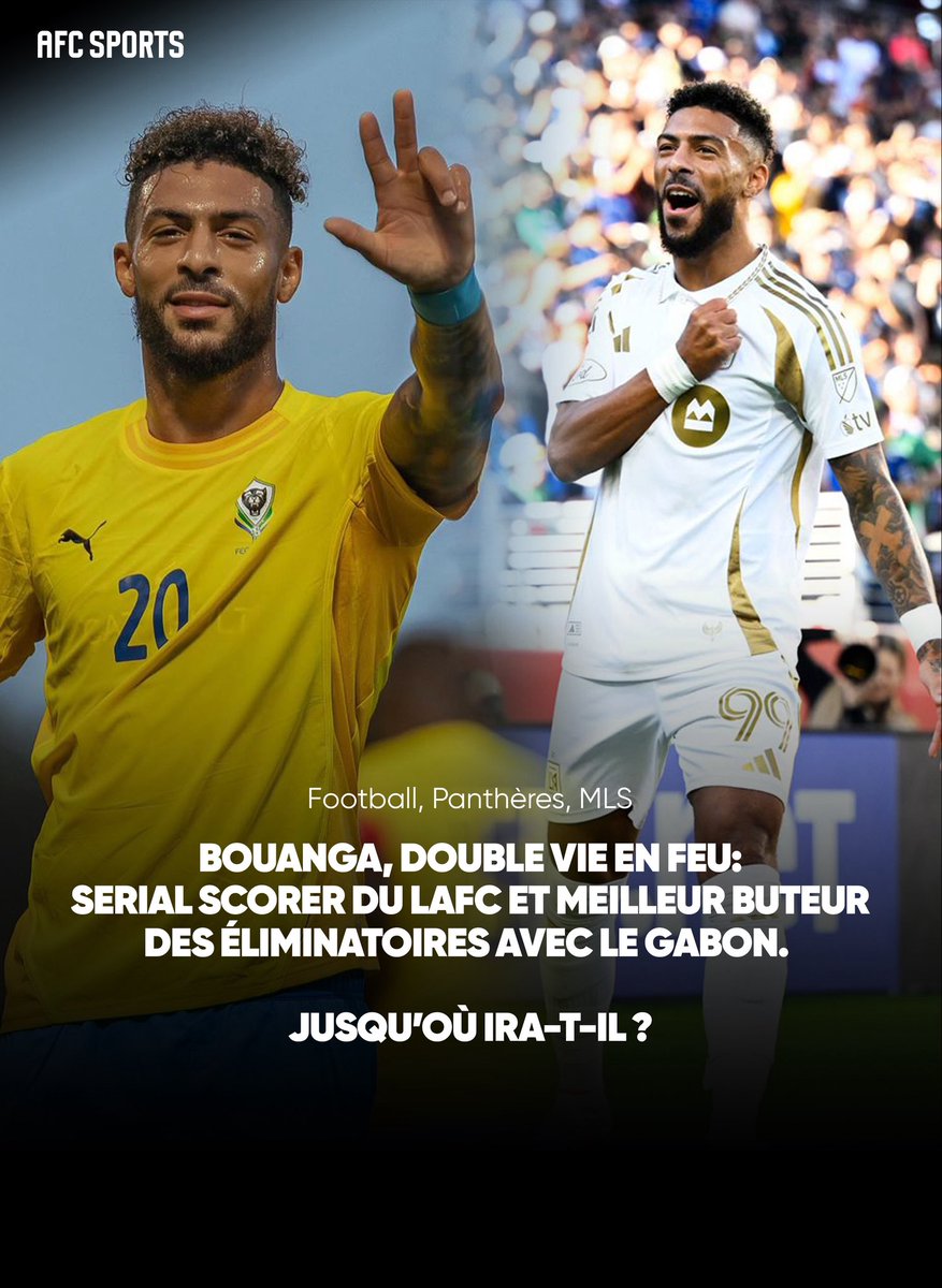 Il empile les buts à Los Angeles, il plante en sélection. <a href="/BouangaDenis/">BouangaDenis</a> vit une saison à deux étages… au même étage: tout en haut.

Si la cadence ne baisse pas, le Gabon tiendra là l’une des armes majeures de la prochaine CAN au Maroc…

L’ARTICLE ICI : afc-sports.com/2025/09/14/foo…