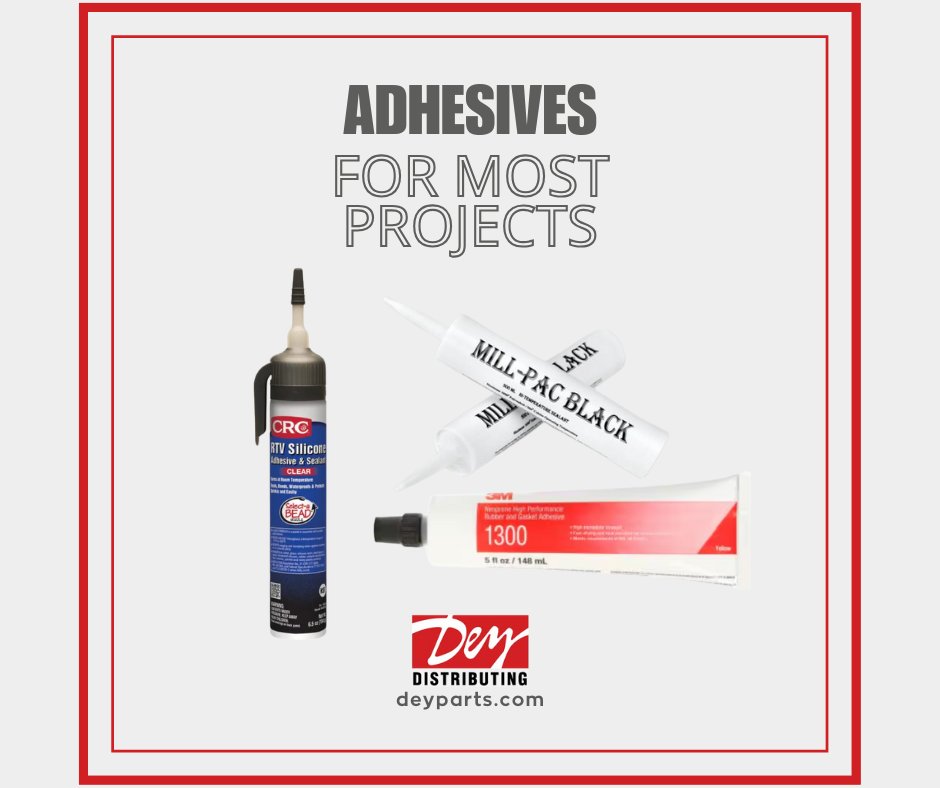 DeyParts's tweet image. 🛠️ We have adhesives to get the job done right. 💪
We carry a wide range of adhesives to cover most projects — so you’ll always have the right hold when you need it!
👉 Shop our adhesive collection-Online deyparts.com-In person-Call 877-577-7004
#Adhesives #DIY #ToolboxEssentials