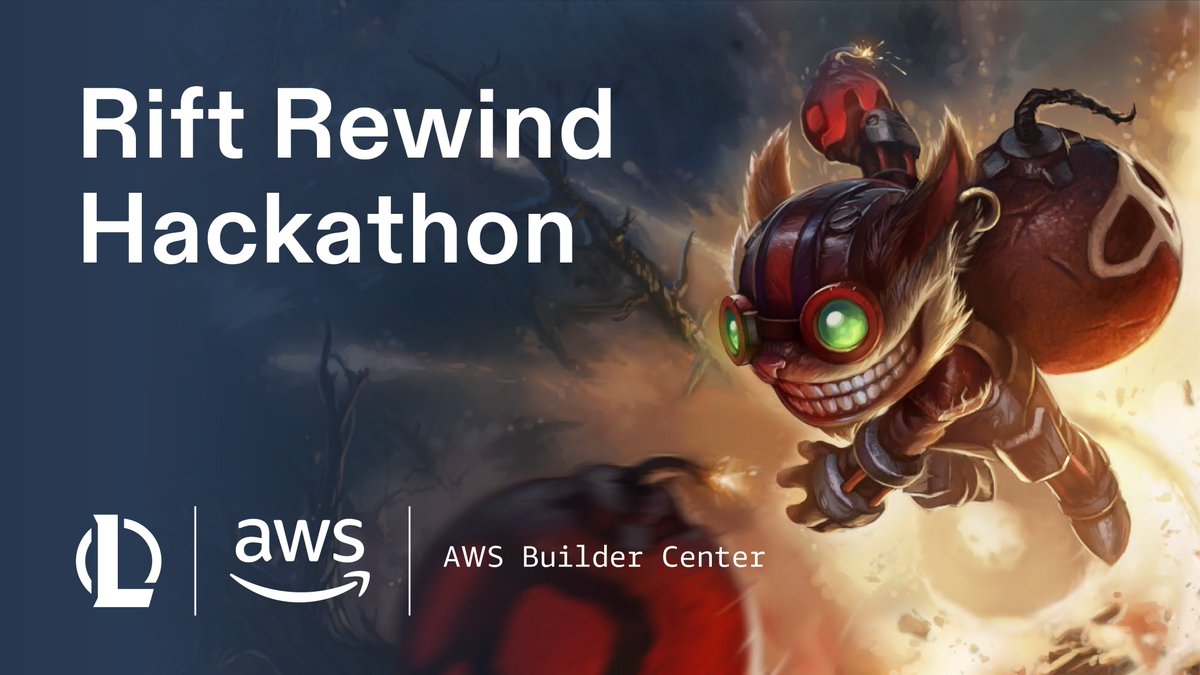 awsdevelopers's tweet image. 🎮 Ready to showcase your skills? Join the Rift Rewind Hackathon powered by #AWS &amp;amp; @riotgames  – AWS Builder Center mini challenges! 🏆 Win $1K credits &amp;amp; custom keyboards → go.aws/4nC7Q1c

#AWSBuilderCenter #AWSHackathon