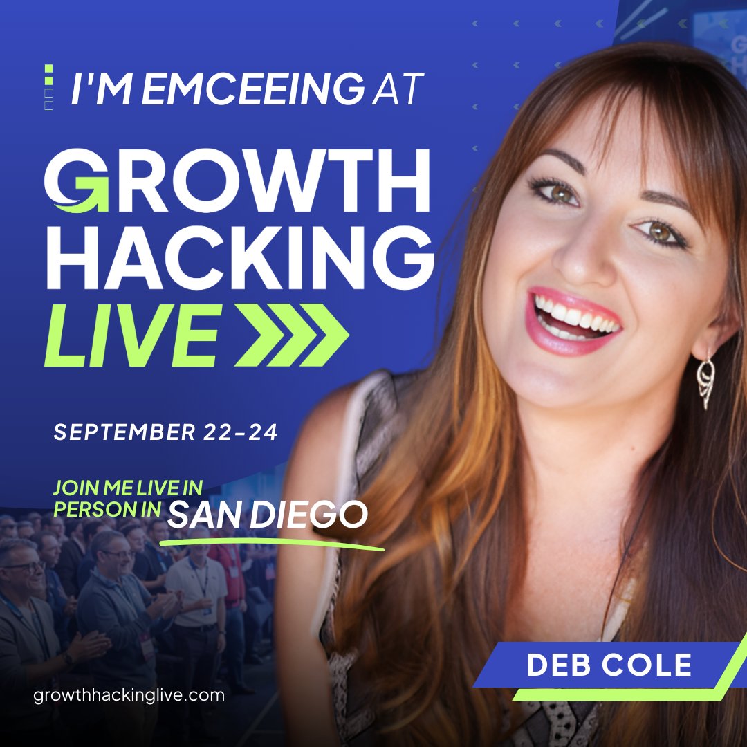 CoachDeb (@coachdeb) on Twitter photo Excited about next week's Growth Hacking LIVE here in San Diego -- I'll be Speaking and Emceeing - let me know if you still need a ticket -- I'll send you a link... 
This is where the Hockey PUCK is Going = the Best of the Best in AI will all be there presenting the latest and Excited about next week's Growth Hacking LIVE here in San Diego -- I'll be Speaking and Emceeing - let me know if you still need a ticket -- I'll send you a link... 
This is where the Hockey PUCK is Going = the Best of the Best in AI will all be there presenting the latest and